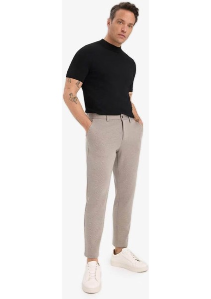 Jogger Fit Cepli Esnek Kumaş Düz Paça Vizon Erkek Pantolon T6317AZ/BG404 fiyatları