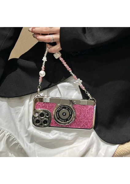 Iphone 15 Askılı Taşlı Kılıf