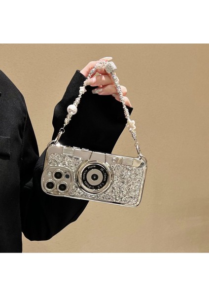 Iphone 15 Plus Askılı Taşlı Kılıf