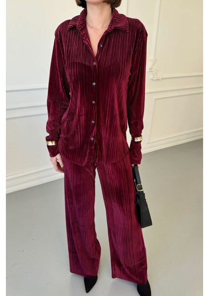 Kadife Premium Takım- Bordo fiyatları