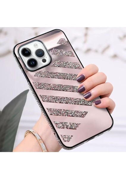 Iphone 15 Taşlı Cep Telefonu Kapağı