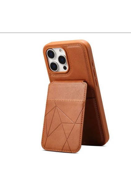 Iphone 15 Pro Deri Cüzdanlı ve Stand Özelliği Olan Özel Tasarım Klıf fiyatları