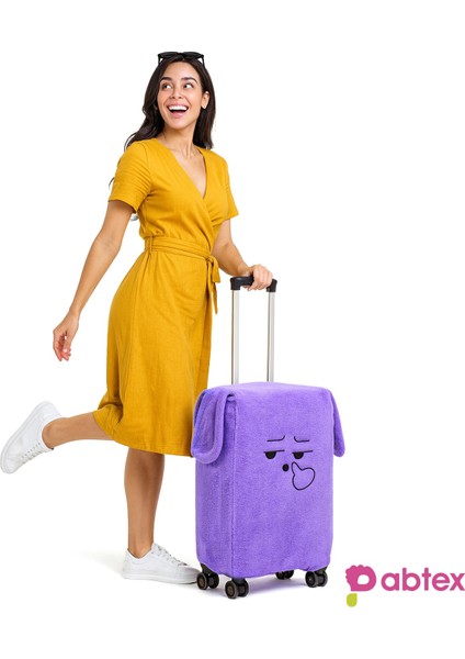 Şaşkın Yüz Desenli Bavul-Valiz Koruyucu Kılıf | Seyahatlere Neşe Katın