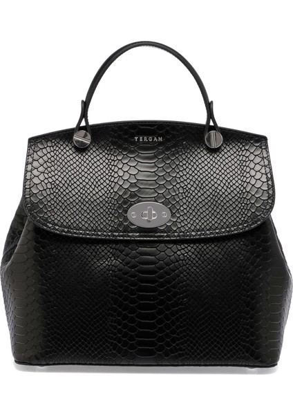 Siyah Hakiki Deri Kadın El Çantası - S24K1BC79121-B61