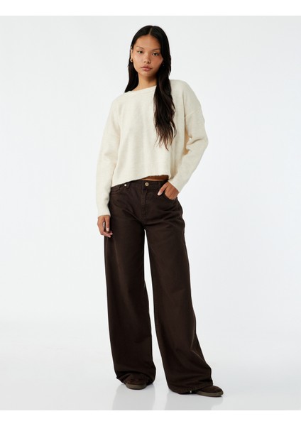 Uzun Kollu Bisiklet Yaka Arkası Fiyonk Detaylı Triko Kazak modelleri