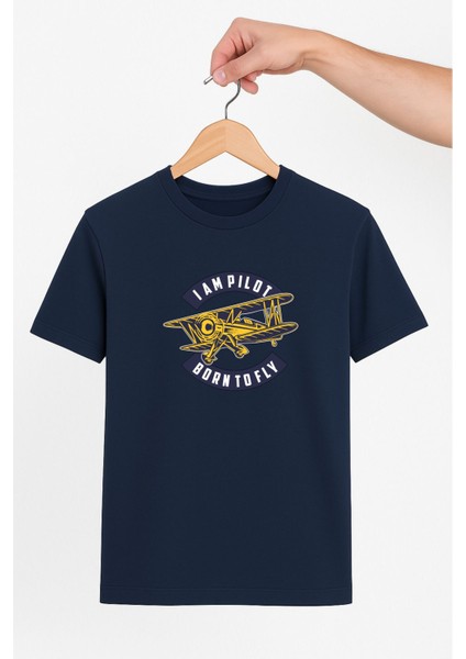 Born To Fly Unisex Tshirt Pilot - Havacı - Uçak Tutkunu