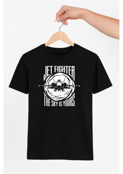 Jet Fighter Tasarım Unisex Tshirt Pilot - Havacı - Uçak Tutkunu