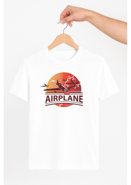 Airplane Tasarım Unisex Tshirt Pilot - Havacı - Uçak Tutkunu