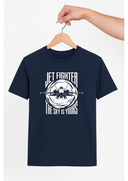 Jet Fighter Tasarım Unisex Tshirt Pilot - Havacı - Uçak Tutkunu