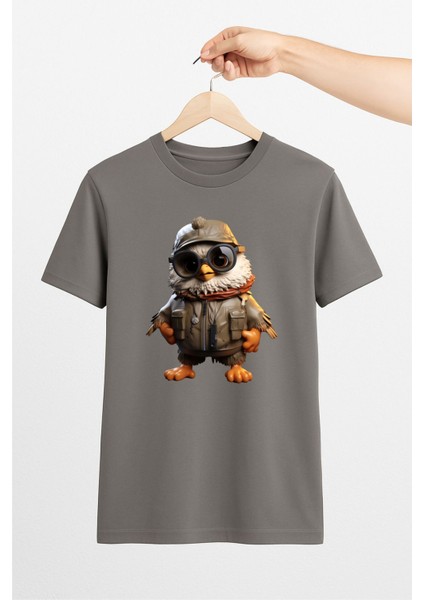 Kuş Pilot Temalı Unisex Tshirt Pilot - Havacı - Uçak Tutkunu