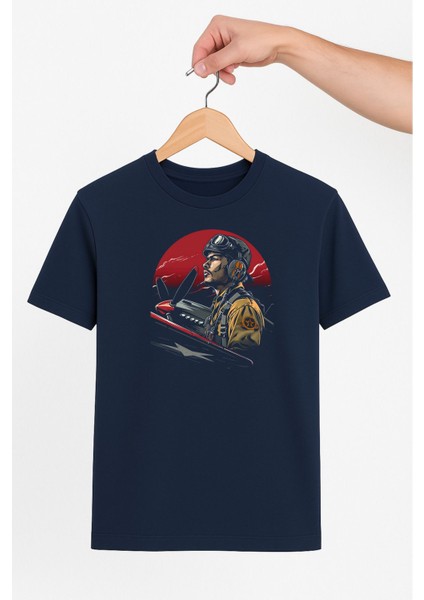 Klasik Pilot Temalı Unisex Tshirt Pilot - Havacı - Uçak Tutkunu