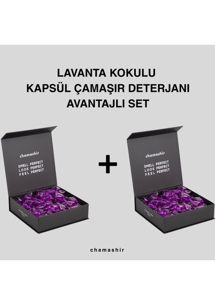 2'li Akdeniz Lavantası Kokulu Kapsül Çamaşır Deterjanı Seti (59 Yıkama) - Renkliler ve Beyazlar Için