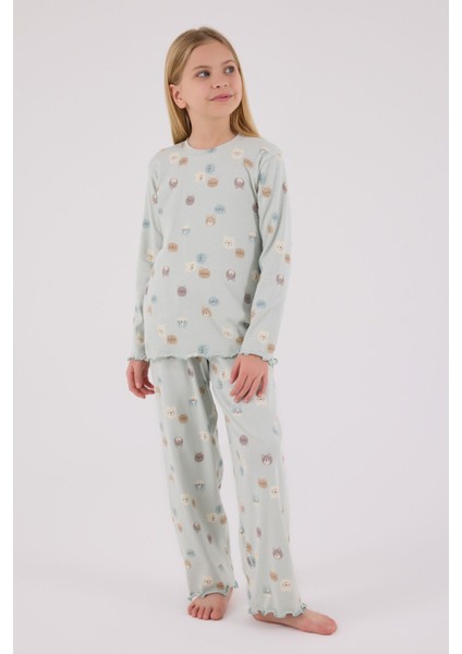 Kız Çocuk Yeşil Pijama Takımı modelleri