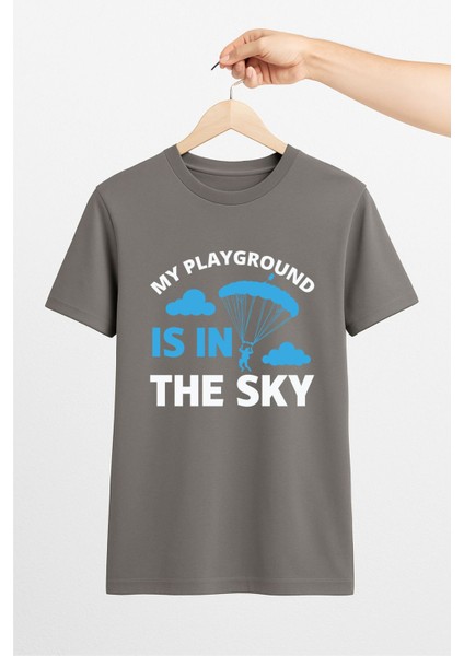 Paraşütçü Tasarım Unisex Tshirt Pilot - Havacı - Uçak Tutkunu