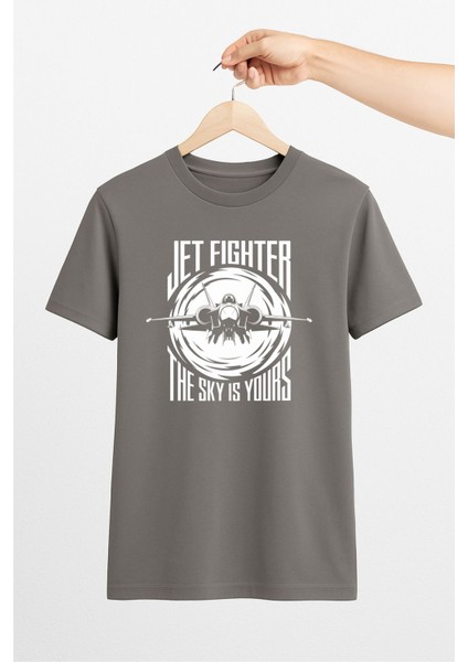 Jet Fighter Tasarım Unisex Tshirt Pilot - Havacı - Uçak Tutkunu