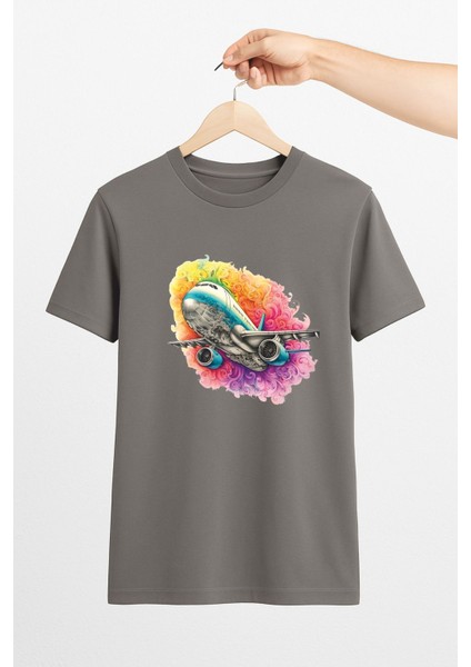 Yolcu Uçak Temalı Unisex Tshirt Pilot - Havacı - Uçak Tutkunu