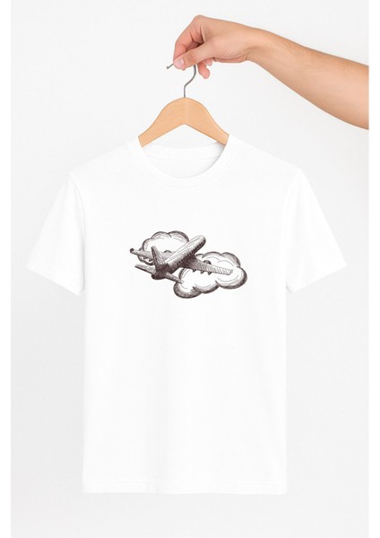 Yolcu Uçağı Unisex Tshirt Pilot - Havacı - Uçak Tutkunu