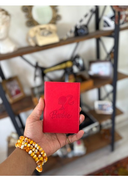 Barbie Deri Dikişli Araç Ruhsat Kılıfı Kabı Oto Ruhsatlık Araba Ruhsat Koruyucu..