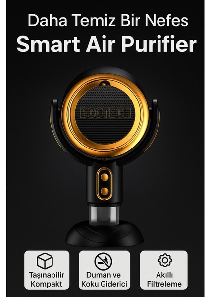 Duman ve Koku Arındırıcı Akıllı Hava Temizleyici Smart Masaüstü Air Purifier