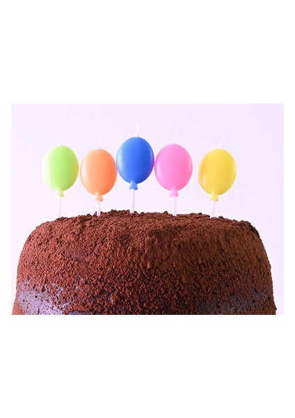Balon Şekilli Mum Pastel Renk - 5 Adet