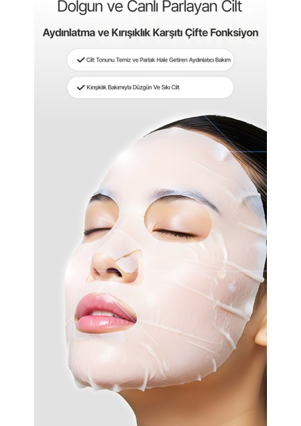 Tekli 1 Adet Pirinç Özlü Retinol CB50 Pancar Elma Havuç Özlü Canlılık ve Işıltı Veren Banjjak Kore Yüz Maske