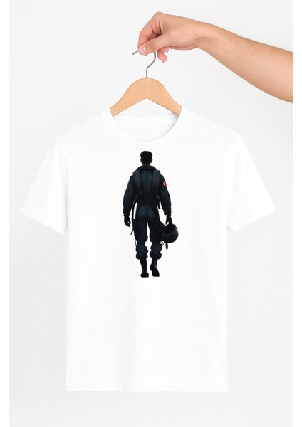 Savaş Pilotu Tasarım Unisex Tshirt Pilot - Havacı - Uçak Tutkunu