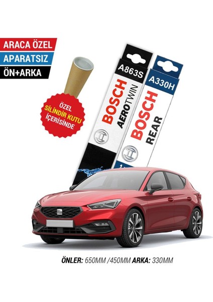 Seat Leon Ön Arka Silecek Takımı (2021-2023) Bosch Aerotwin