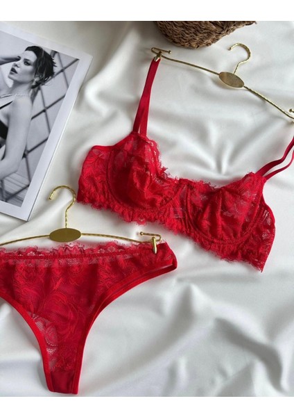 Kadın Kırmızı Dantel Iç Çamaşır Takımı fiyatları