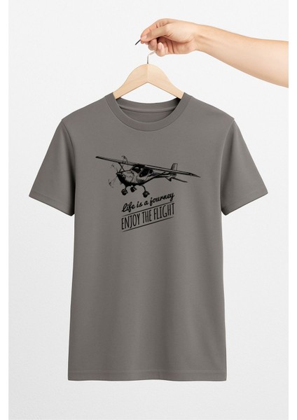 Enjoy The Flight Unisex Tshirt Pilot - Havacı - Uçak Tutkunu