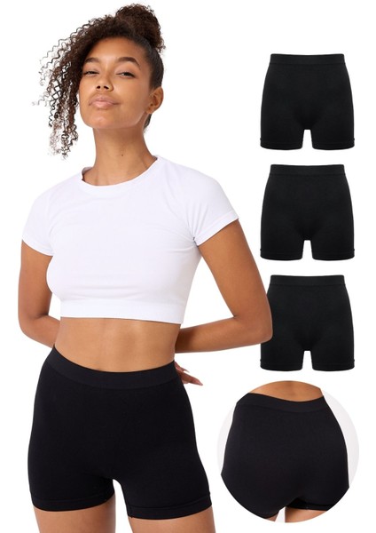3'lü Seamless Kadın Boxer