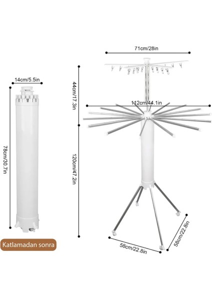 Katlanabilir Ahtapot Çamaşır Kurutma Askısı - Kule Çamaşır Askılığı Tekerlekli fiyatları