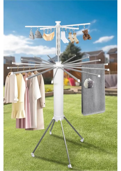 Katlanabilir Ahtapot Çamaşır Kurutma Askısı - Kule Çamaşır Askılığı Tekerlekli indirimleri