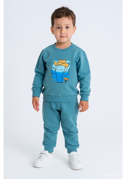 Kaktüs Baskı 2 Ip Erkek Çocuk Eşofman Takım