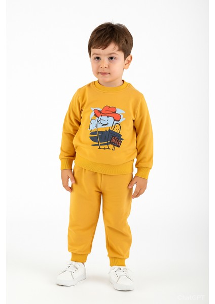 Kaktüs Baskı 2 Ip Erkek Çocuk Eşofman Takım