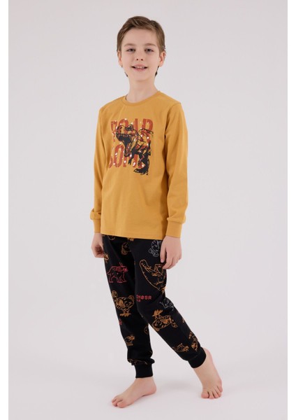 Erkek Çocuk Sarı Pijama Takımı modelleri