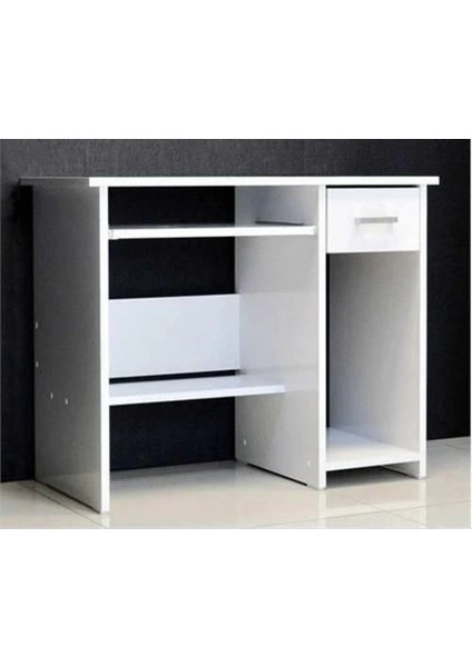 Çekmeceli Bilgisayar Masası Çalışma Masası Beyaz 105CM Demonte modelleri