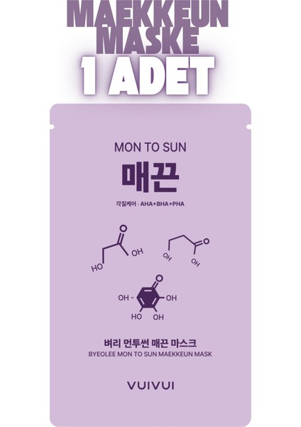 Tekli 1 Adet Aha Bha Pha Panthenol Allantoin Betain Içerikli Ölü Deri Bakımı Pelling Kore Yüz Kağıt Maske