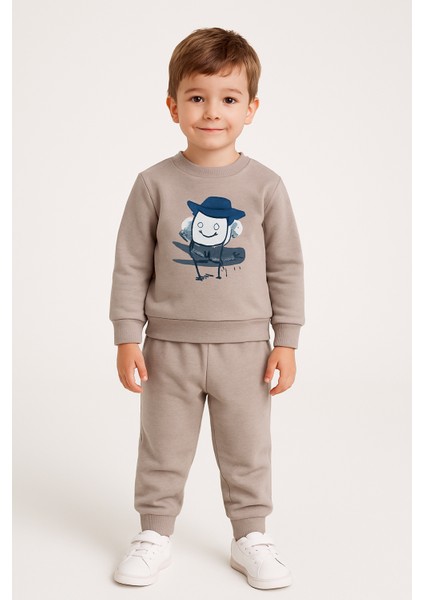 Kaktüs Baskı 2 Ip Erkek Çocuk Eşofman Takım