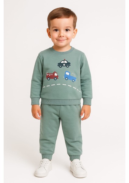 Araba Baskı 2 Ip Erkek Çocuk Eşofman Takım