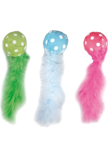 Karlıe Kuyruklu Peluş Top 14x4cm Karışık Renkli