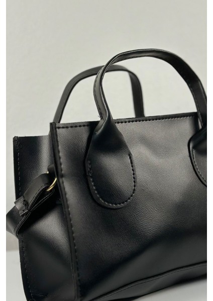 Bellarose Elite Büyük Boy Siyah Askılı Kadın El Kol ve Omuz Çantası