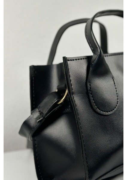 Bellarose Elite Büyük Boy Siyah Askılı Kadın El Kol ve Omuz Çantası