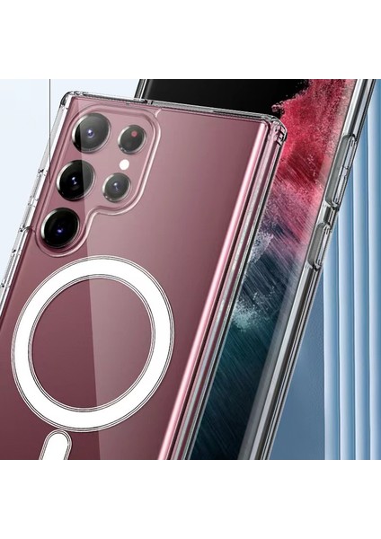 Galaxy S23 Ultra Kılıf Zıvo Tacsafe Wireless Kapak-Renksiz indirimleri