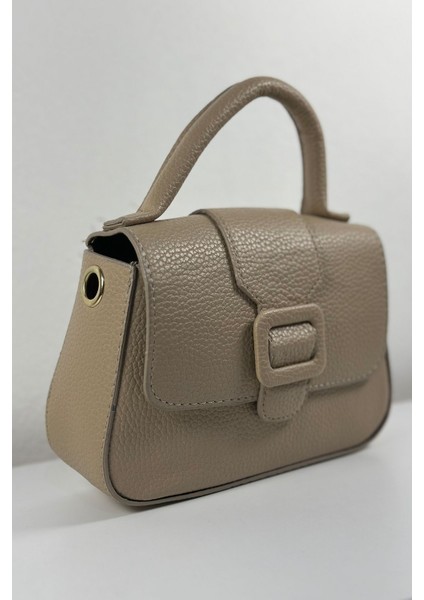 Vivelle Couture Krem Tek Bölmeli Kadın El Kol ve Omuz Çantası