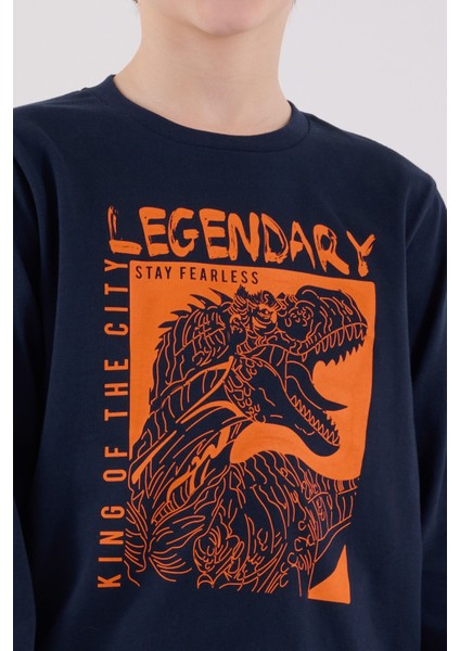 Erkek Çocuk Lacivert Pijama Takımı