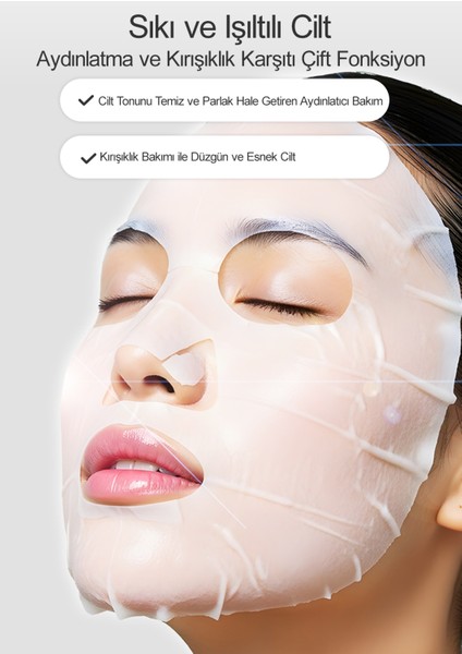 Tekli 1 Adet Solgun ve Donuk Ciltler Için Seramid Bambu Özü Probiyotik Içeren Subungwang Kore Yüz Maskesi