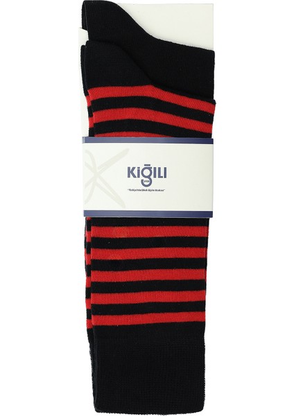 2'li Çizgili Pamuklu Çorap Seti