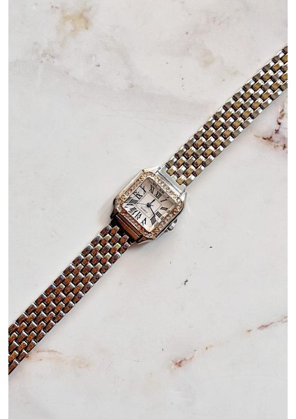 Retro Gold Gümüş Roma Rakam Kadın Kol Saati fırsatları