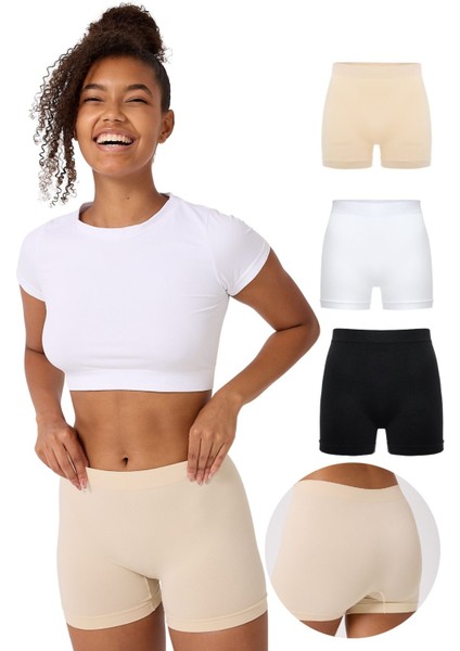3'lü Seamless Kadın Boxer