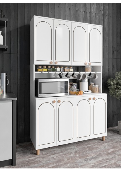 Stella Bohem Tarzda Kahve Köşesi, Erzak Dolabı, Kiler Dolabı, Çok Amaçlı Mutfak Dolabı